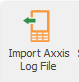 1. Import Axxis Log File button