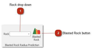 Blasted Rock Radius Prediction toolbar