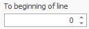 7. To beginning of line field