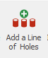 5. Add a Line of  Holes button
