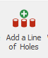 2. Add a Line of  Holes button