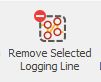 2. Remove Selected Logging Line button