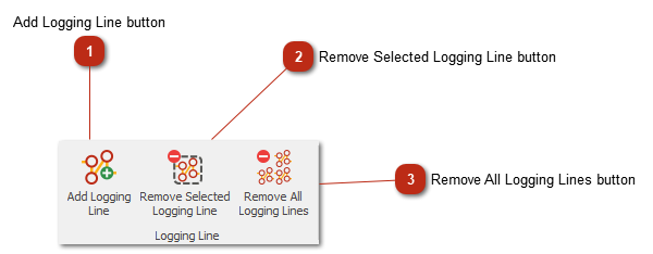 Logging Line toolbar