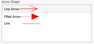 7. Arrow Shape selection