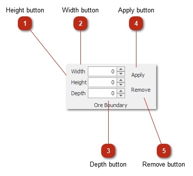 Ore Boundary toolbar