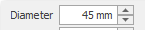 2. Diameter  button