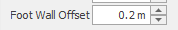 3. Foot Wall Offset button