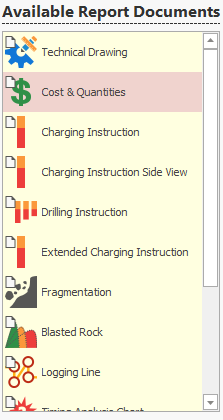 3. Available Report list
