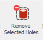 3. Remove Selected Holes button