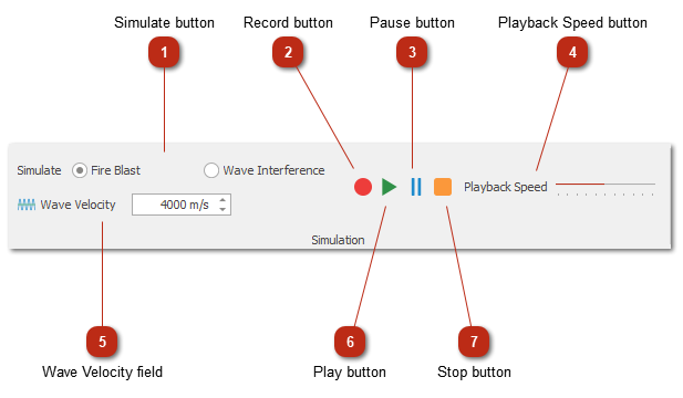 Simulation toolbar