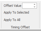 2. Timing Offset toolbar